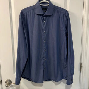 Hugo Boss regular fit stretch shirt blue